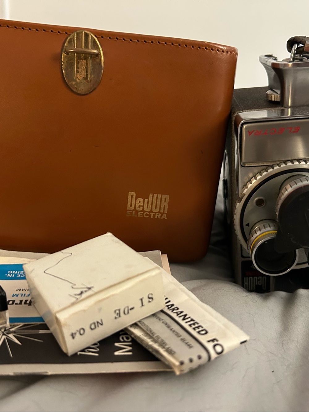 Kodak Tan Leather Camera Case with Brass Clasp